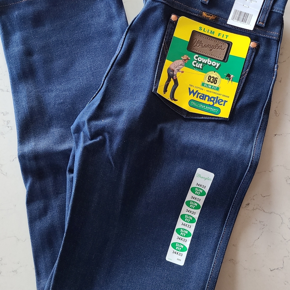 Wrangler Men's 936den Slim fit Cowboy Cut 34x33